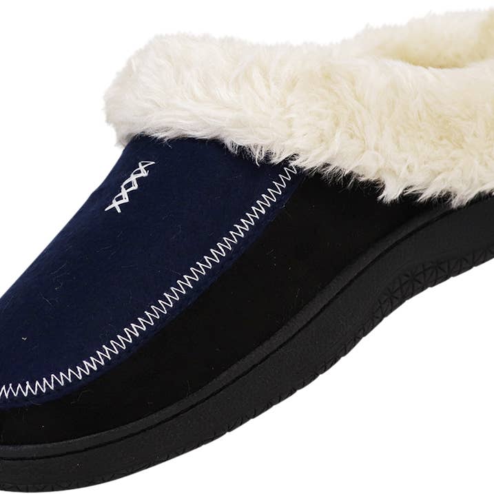 Pantoufles à sabots NORTY M-2XL marine/noir pour homme 15085 Prepack pour la vente par The Norty Brand