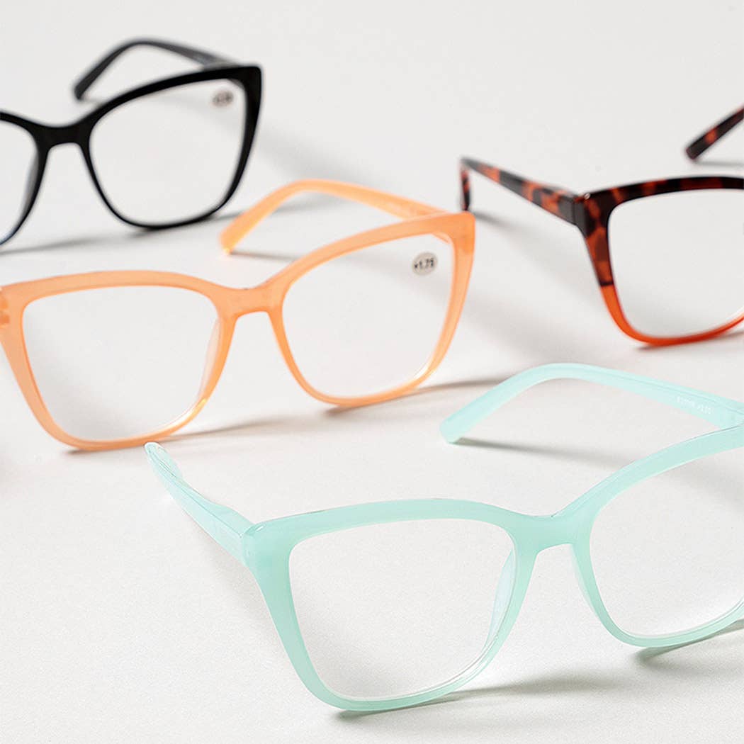  ASSORTED COLORS Women's Cat Eye Frame Reading Glasses for wholesale on Faire5