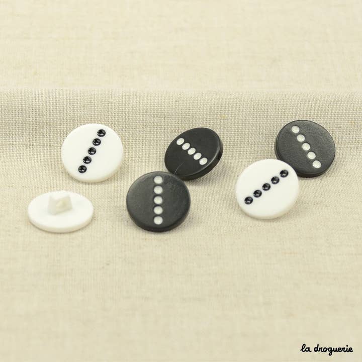 LA DROGUERIE - Wholesale Sewing Button/Snap - "Domino dot style button" 20 mm2
