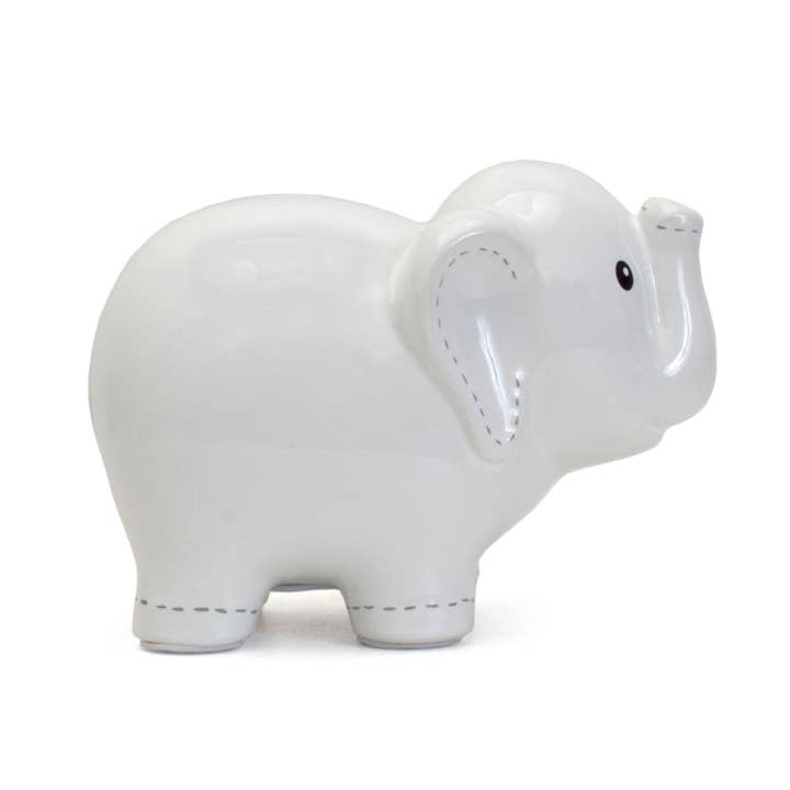 Child To Cherish® – wholesale Spargrisar och myntsamlare – Barn – Vit stor sydd elefant Bank