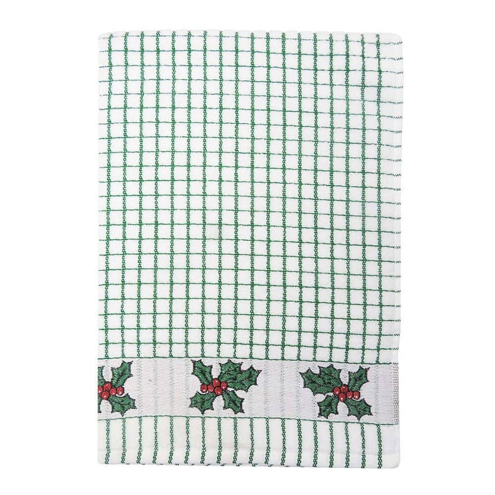 Dublin Gift Company – wholesale Tea towel – Poli Dri Jacquard Holly Tea Towel4