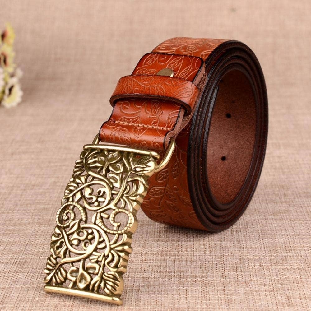 Sheer Trend - Wholesale Belt - Women's - Cowhide Genuine Leather Retro Fashion Belt4