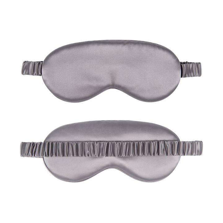 Masque de sommeil SaySilk™ 19 Momme 100 % soie de mûrier - Gris pour la vente par SaySilk™