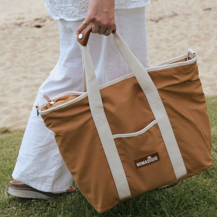Large Cooler Tote Bag Brown - CLEARANCE for wholesale by Nomadique Co