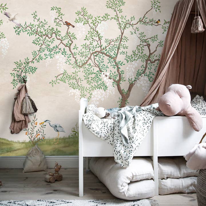 Blomstret træ panoramiske tapet for engroshandel hos Les Panoramiques