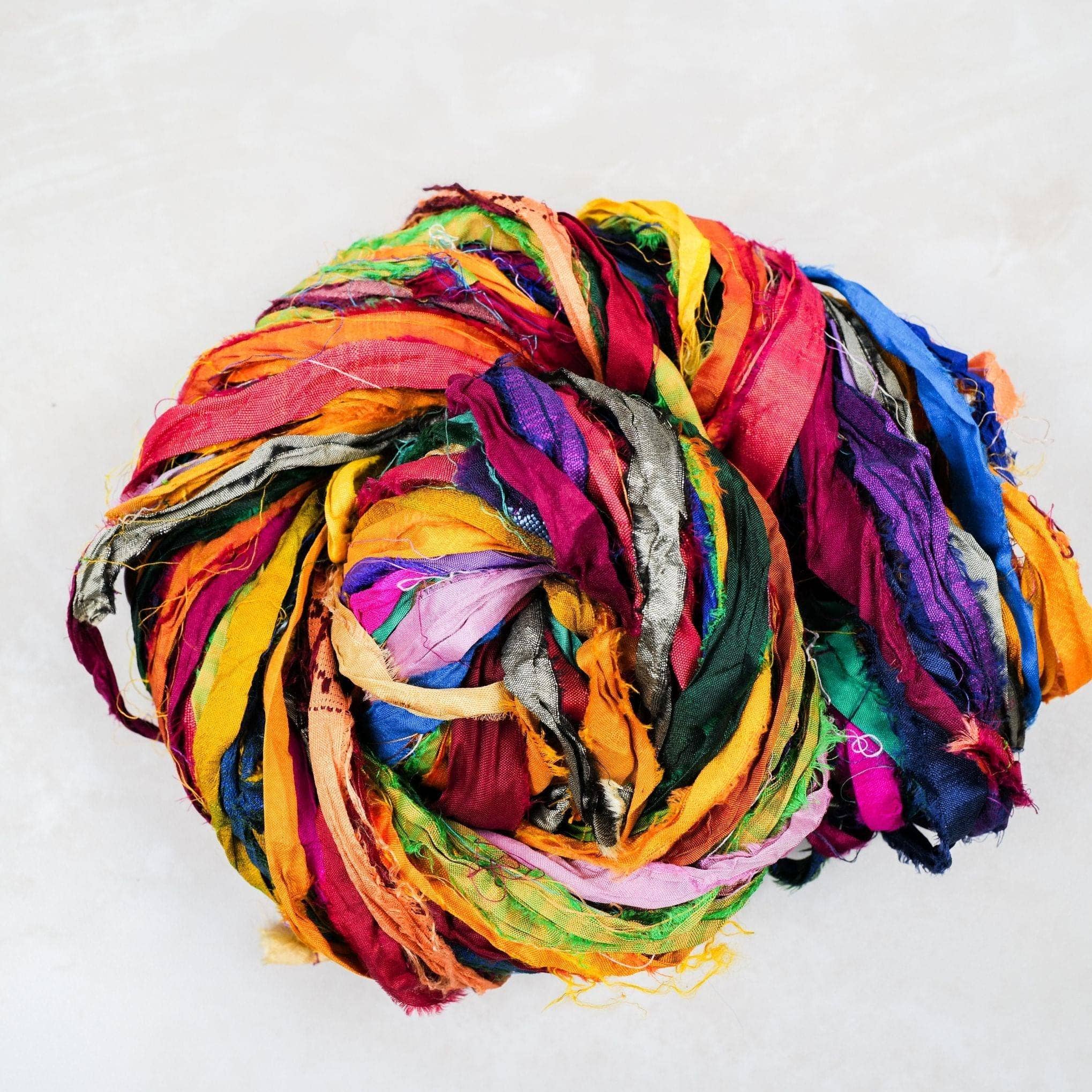 Darn Good Yarn - Wholesale Yarn - Sari Silk Ribbon - "At the Bahamas"11