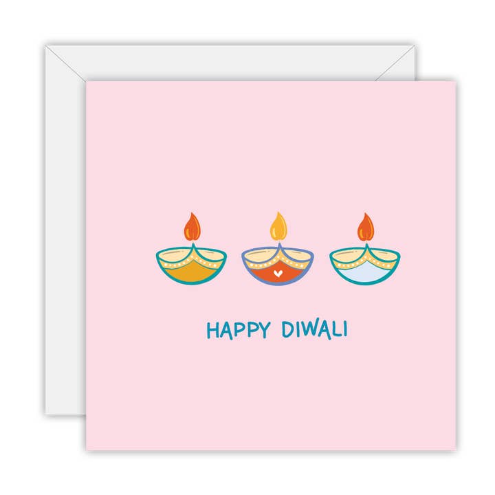 To The Moon and Back Prints - Wholesale Diwali card - Happy Diwali - Diya