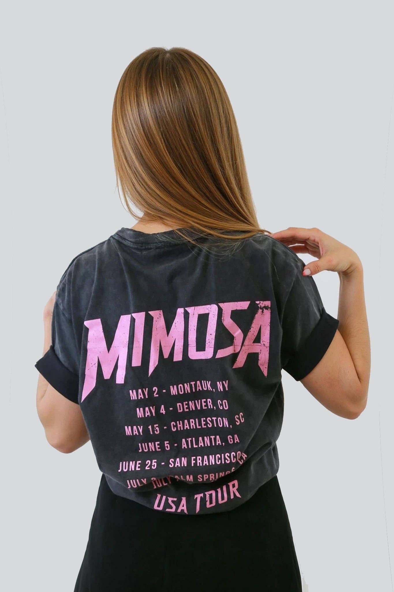 House of Lulu - Vente T-shirt sérigraphié – femme - T-shirt vintage surdimensionné Mimosa USA Tour0