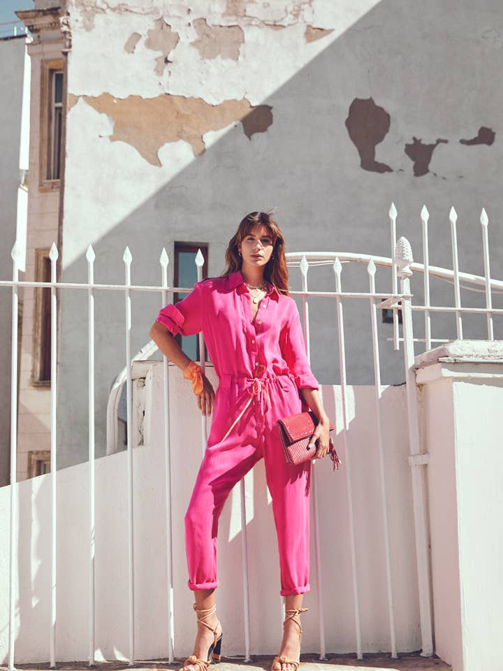 THIS IS IT JUMPSUIT IN VEGAN SILK for wholesale by Giyi