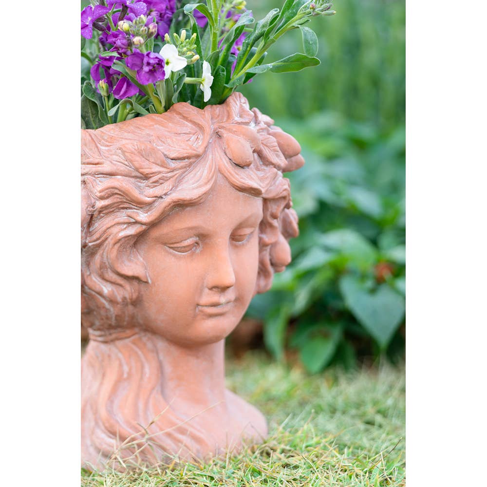 A&B Home Group Inc. - Wholesale Plant Pot - 8x9x11.5" Grecian Muse Cement Planter7