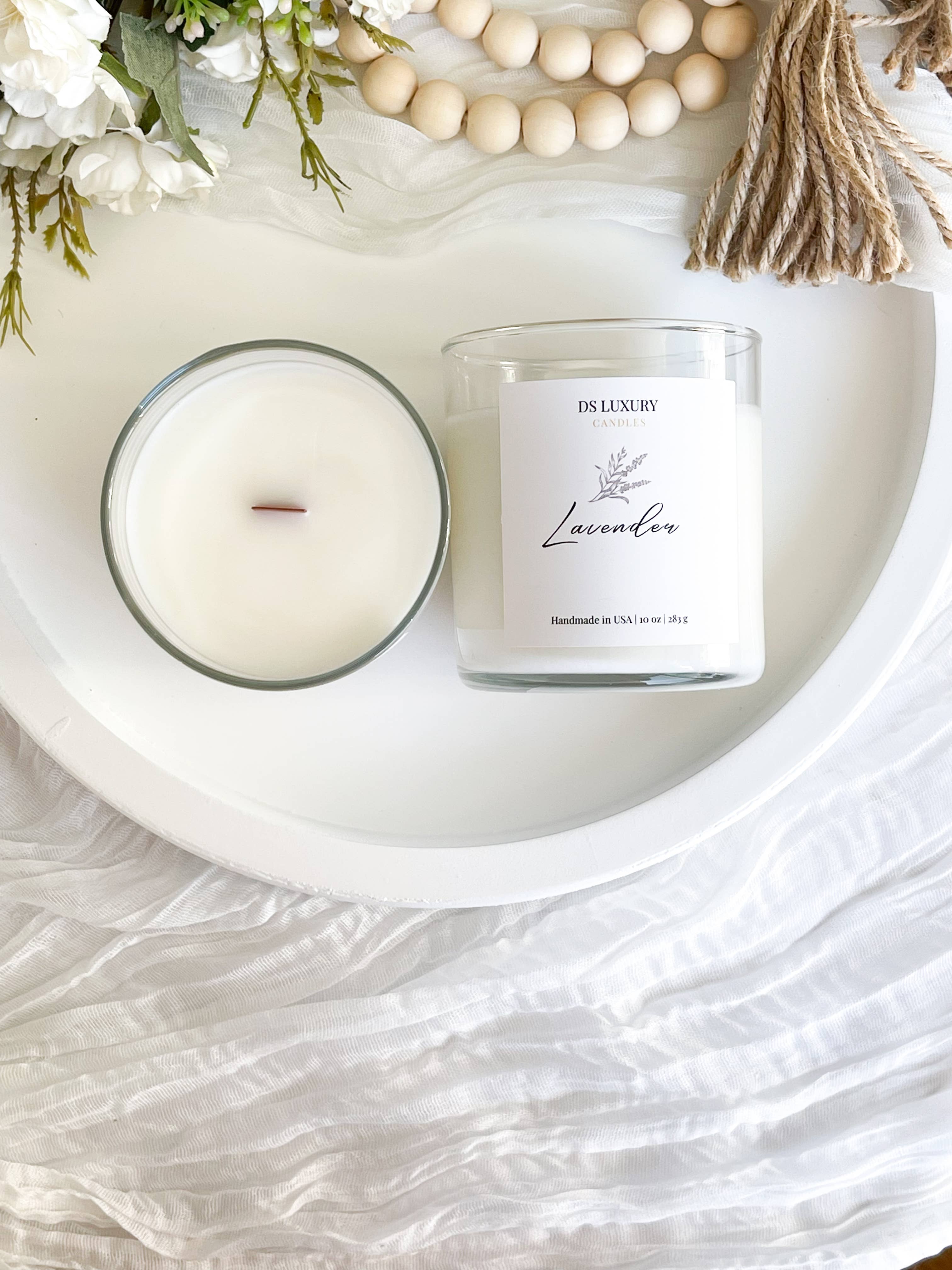 DS Luxury Candles - Venta al por mayor Velas en tarros - Vela de lavanda - 10 oz1