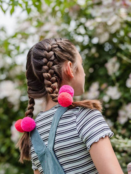 Coleteros Pom Pom Rosa Neón para venta al por mayor de PomPom Galore