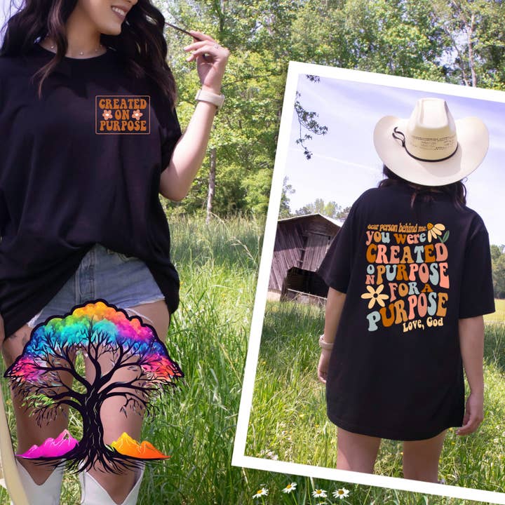 T-shirt Christian- Creata apposta per uno scopo per la vendita all'ingrosso da parte di Honey & Haven