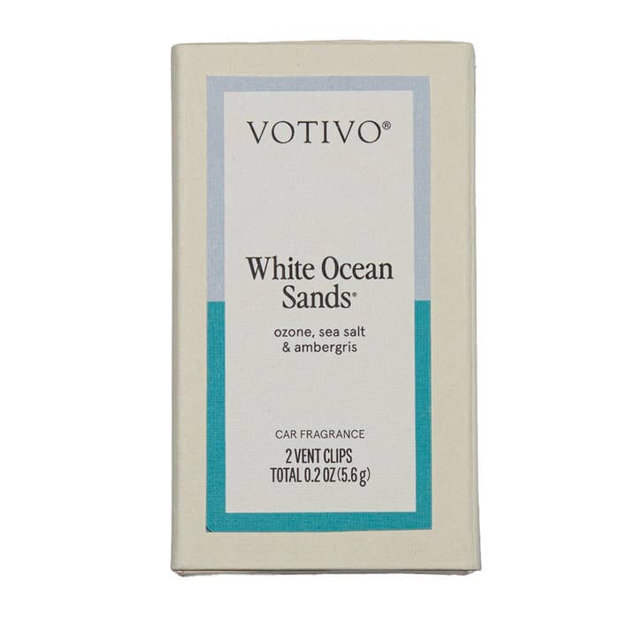 White Ocean Sands Car Fragrance - 6 Pack for wholesale by Votivo