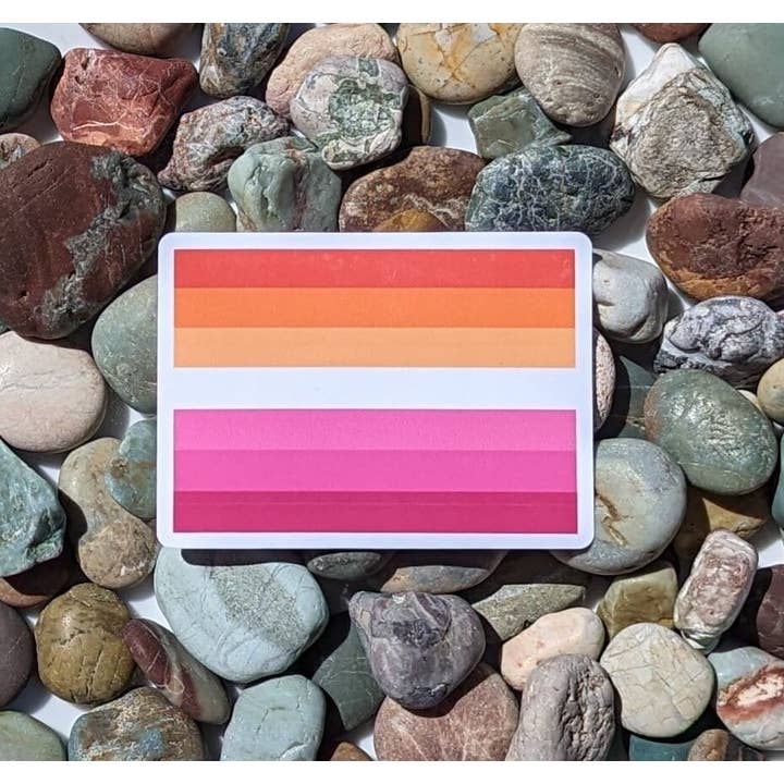 Lesbian Flag Sticker | Waterproof And Weatherproof for wholesale by PrismPressCo