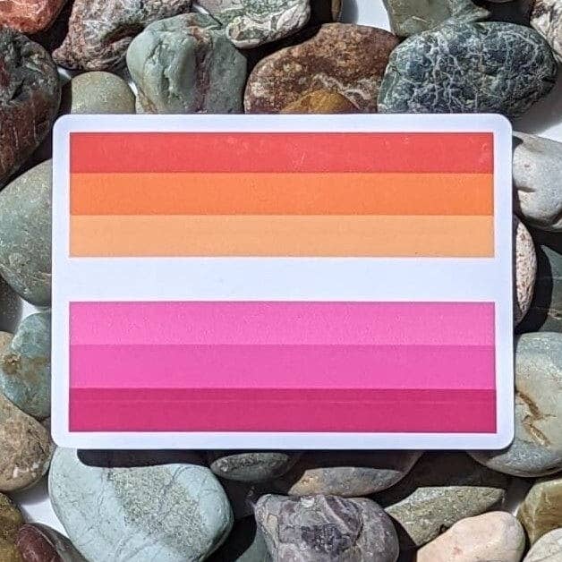 Lesbian Flag Sticker | Waterproof And Weatherproof for wholesale by PrismPressCo