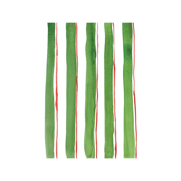 Good Sheila - Wholesale Flat Wrap - Green Stripes Gift Wrap1