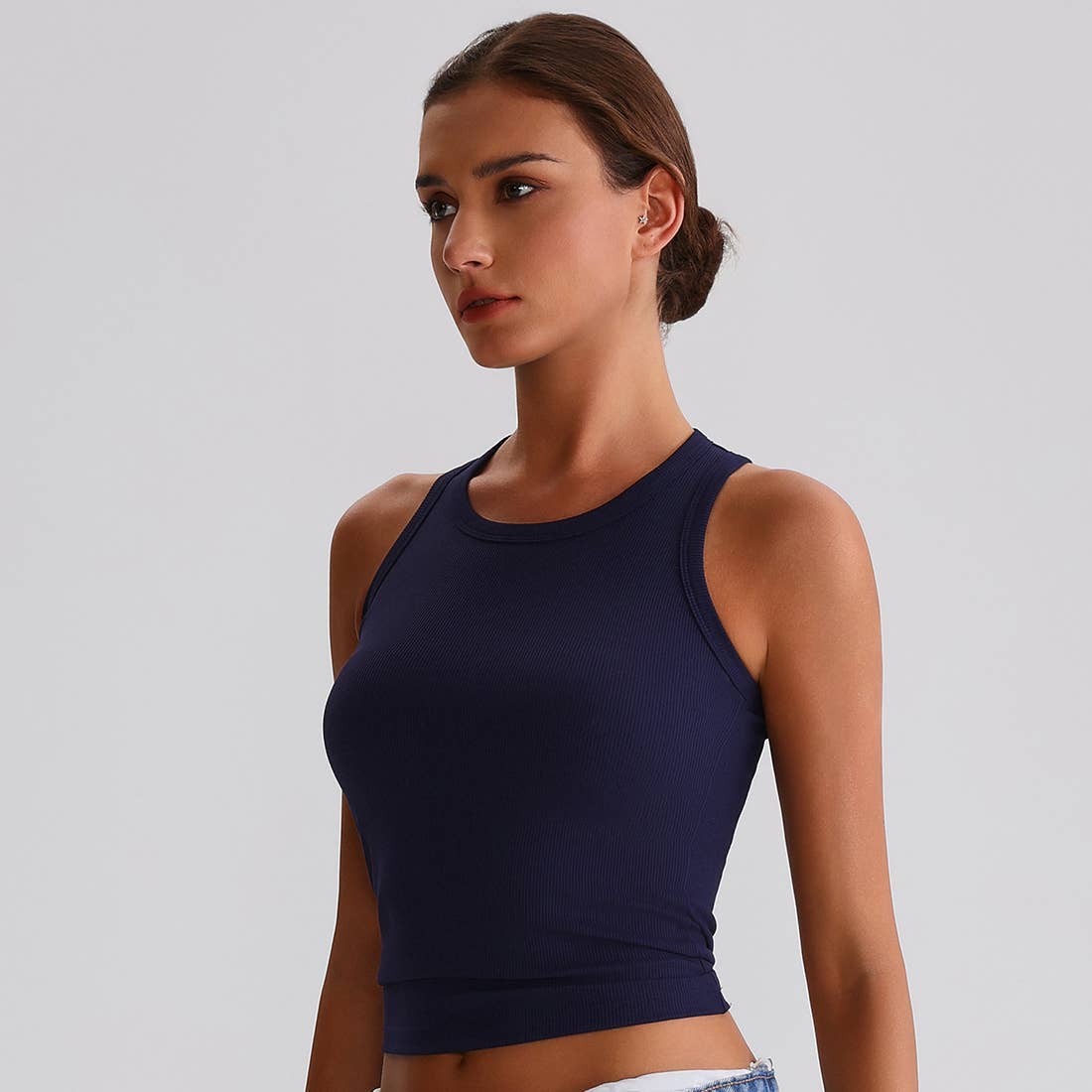 Sodalemon - Vendita all'ingrosso Canotta - Donna - Top sportivo da yoga donna a compressione con schiena a H e tessuto elasticizzato17