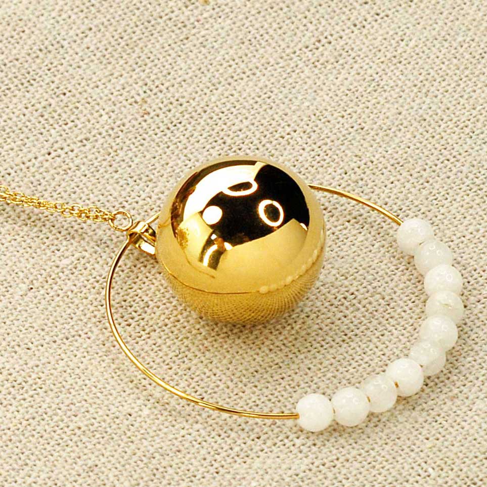 Merveilles du Monde - Vendita all'ingrosso Gioielli a scatto - Pendente gravidanza bola in acciaio inox9