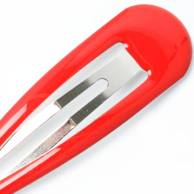 Inca UK - Wholesale Hair Clip - Women's - Card Of 6 Red Epoxy Sleepies. 5cm2