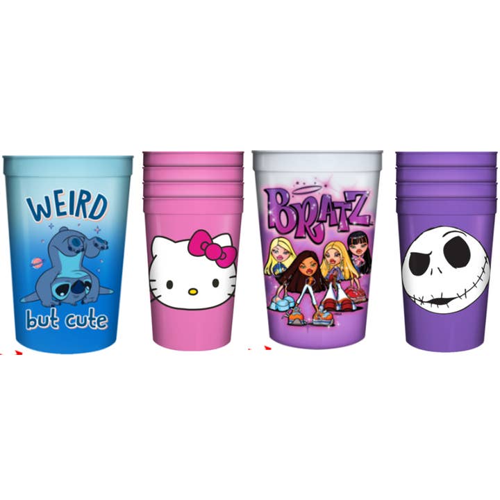 Silver Buffalo - Wholesale Disposable Cup - 16pc 4pk 15oz Plastic Color Changing Cup Assortment