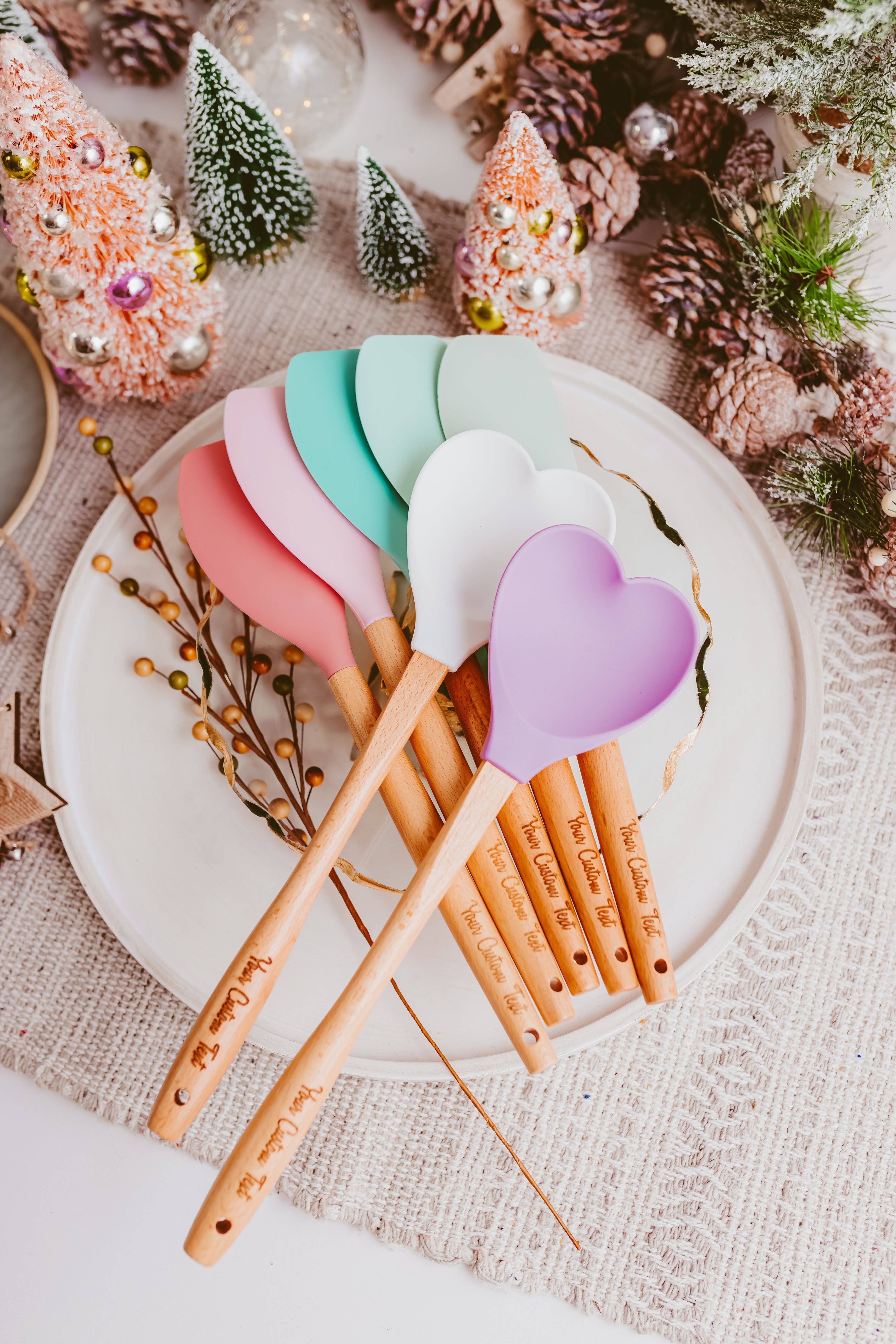 AFewSpareMoments - Wholesale Spatula/Turner - Spatulas, Engraved kitchen utensils, Wood, Silicone,4