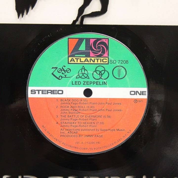 Gold Record Outlet - Wholesale Dimensionele/3D-muurkunst - Led Zeppelin vinyl LP Record lasergesneden wandkunstdisplay1