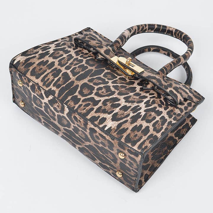 3AM BY H&D ACCESSORIES - Wholesale Tote Bag - Women's - Faux Leo Medium Tote Bag