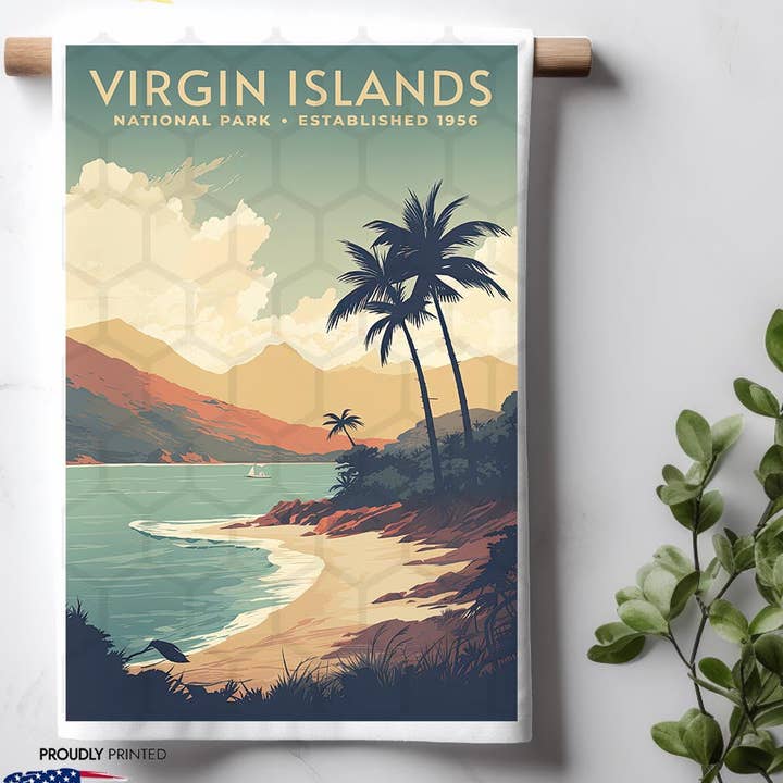 Virgin Islands National Park køkkenhåndklæde for engroshandel hos ADDLE iNK