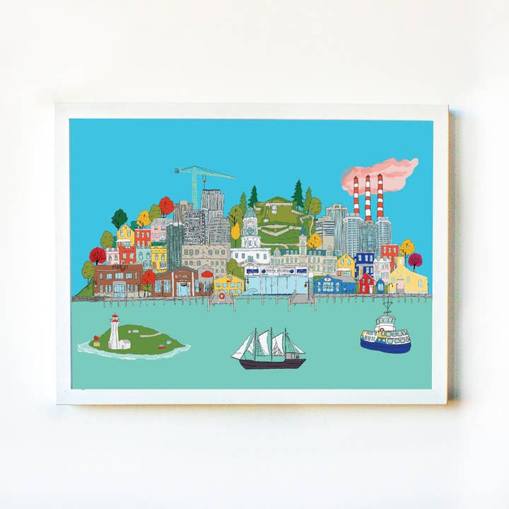 Halifax city scape, Art print for wholesale by Creationzbycatherine Catherine