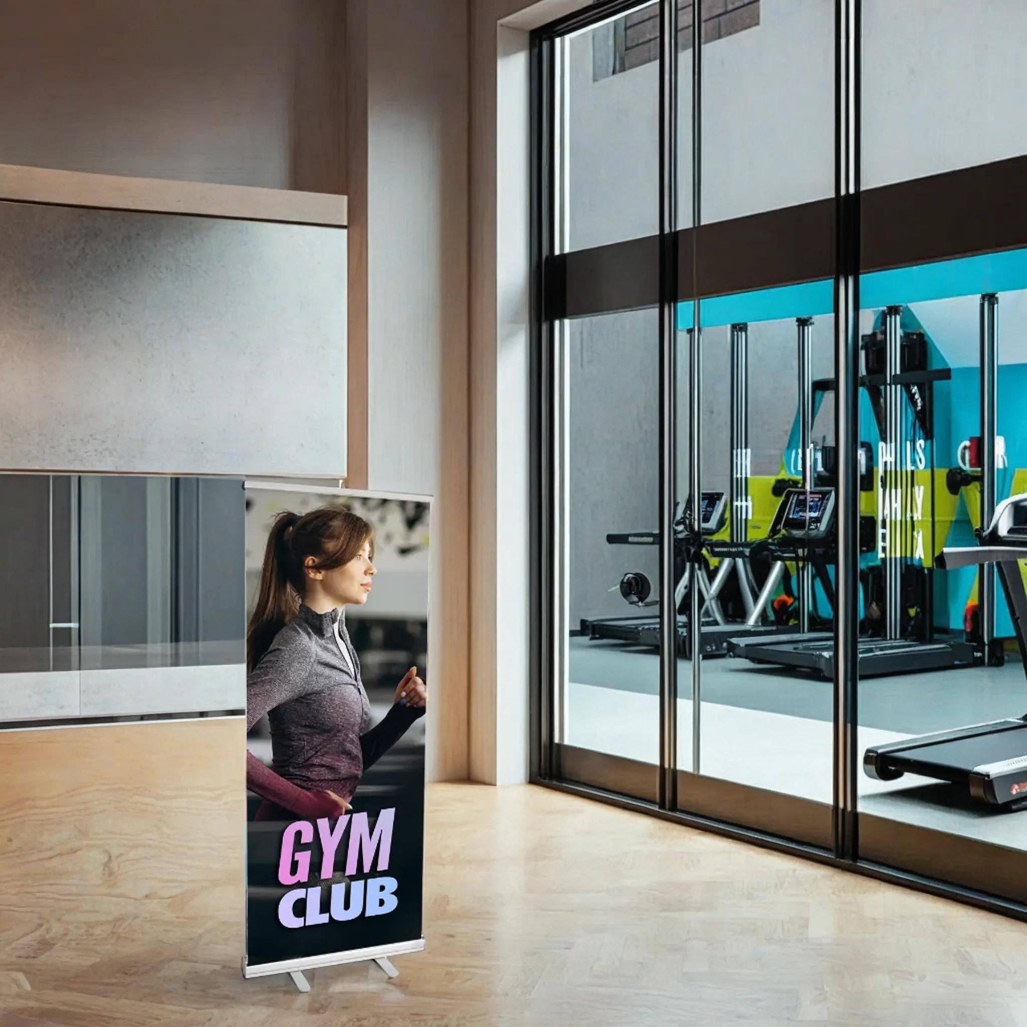 DisplayCanada - Vente Support/étui pour présentoir - Support de bannière enroulable avec impression - 33,5" L x 78" H - Taille visible2