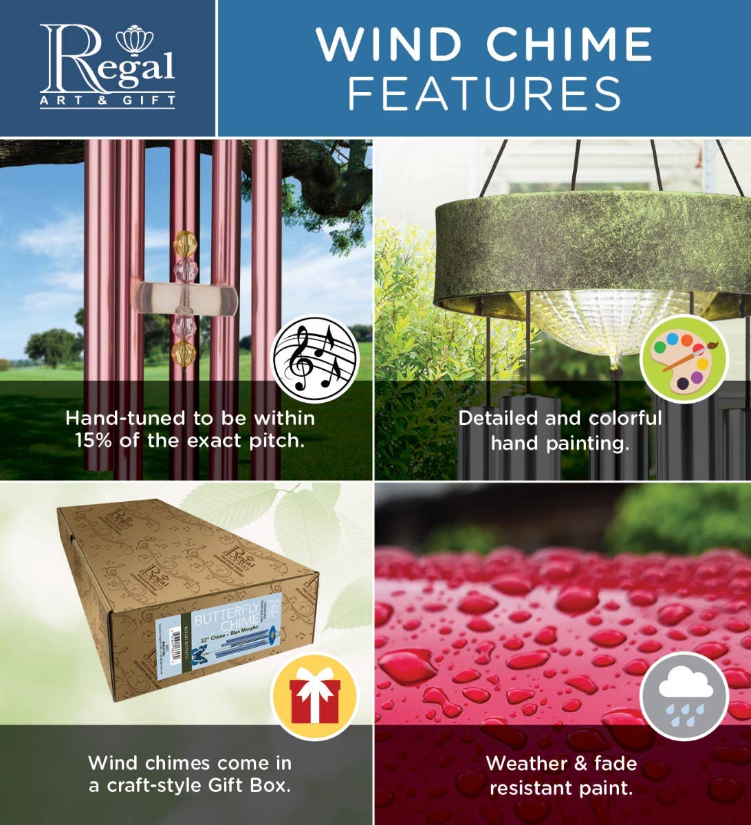 Regal Art & Gift - Wholesale Wind Chime - Sentiment Chime 32" - Dove4