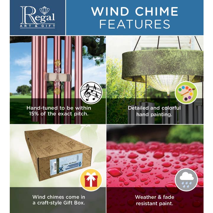 Regal Art & Gift - Wholesale Wind Chime - Sentiment Chime 32" - Dove4