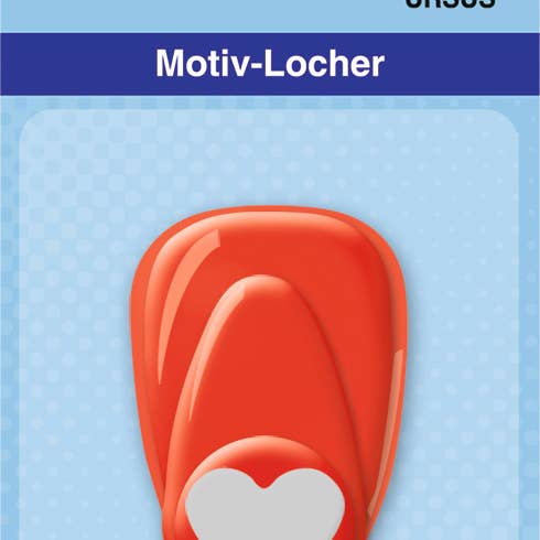 Perforadora pequeña con diseño de corazón para venta al por mayor de URSUS® / Buntpapierfabrik Ludwig Bähr GmbH & Co. KG