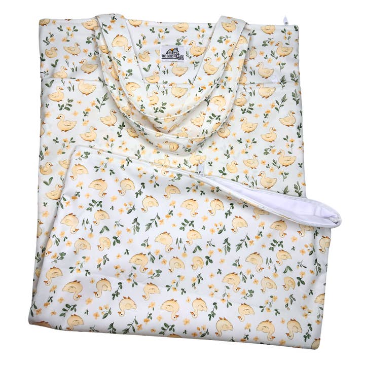The Good Village Cloth Co + Market - Wholesale Wet Bag - Kids & Baby - Large Hanging Wetbag | Duckies