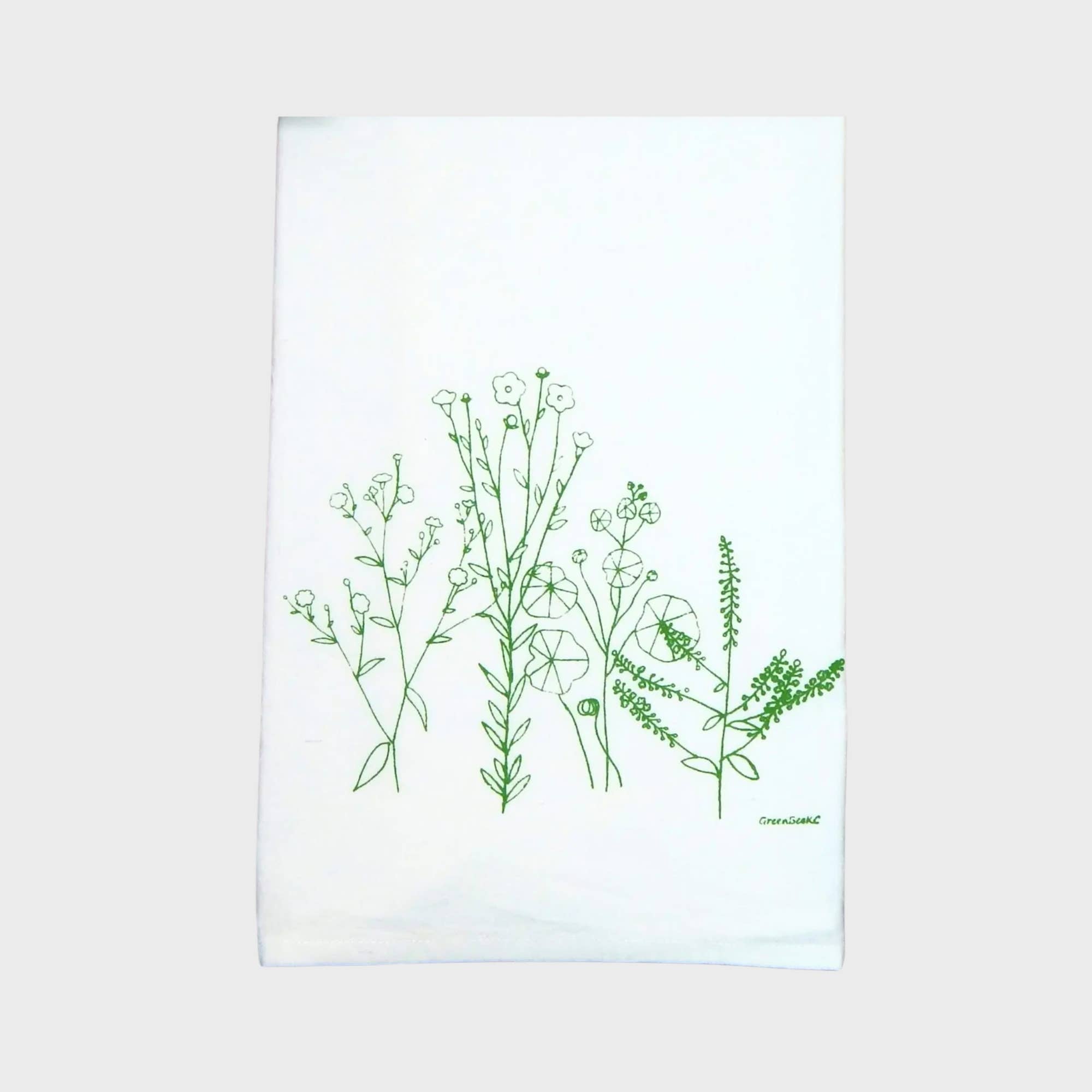 Green Bee Tea Towels - Wholesale Tea Towel - Abstract Flower Towel | Tea Towels | Floral Tea Towel2