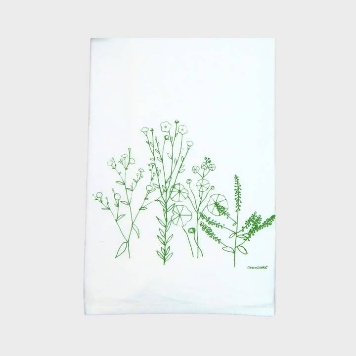 Green Bee Tea Towels - Wholesale Tea Towel - Abstract Flower Towel | Tea Towels | Floral Tea Towel2