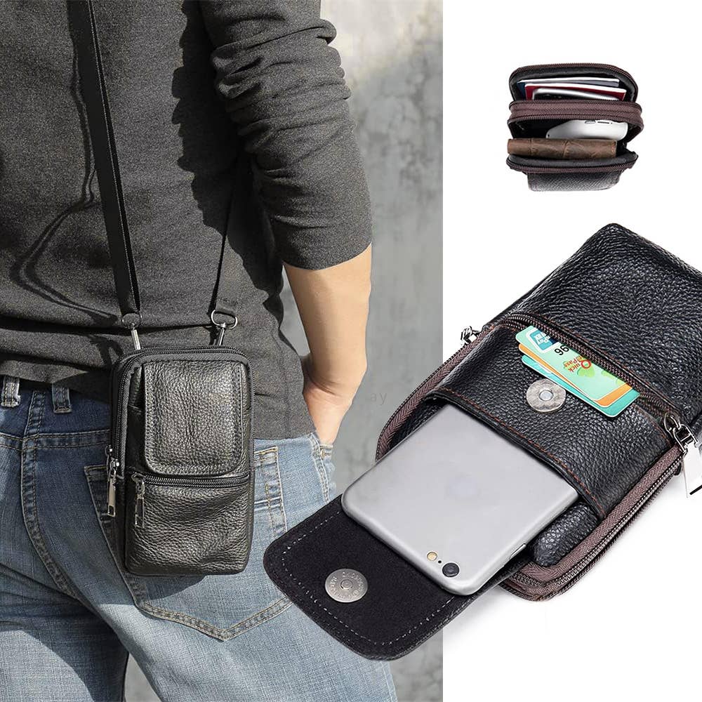 Marron Zerimar 1942 Borsa a tracolla in pelle 100% misure 18x10x4 cm in vendita all'ingrosso su Faire3