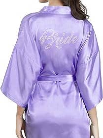 LA Merchandise - Wholesale Robe - Women's - La Merchandise LAB1800 Women's Satin Short Bridal Party Robe19