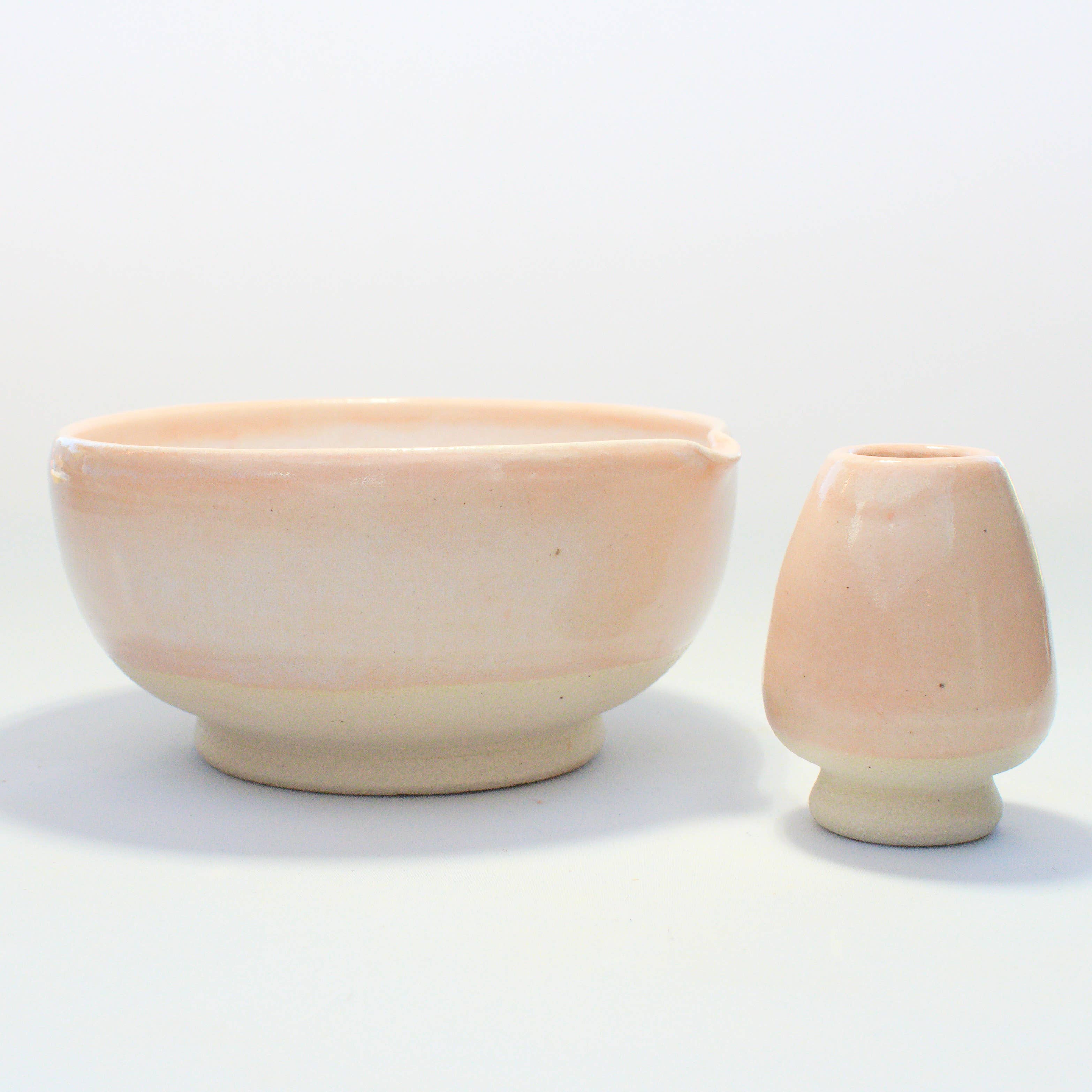 Ceramic Heights – Tigela para misturar por atacado – Tigela de Matcha em Verde ou Rosa4