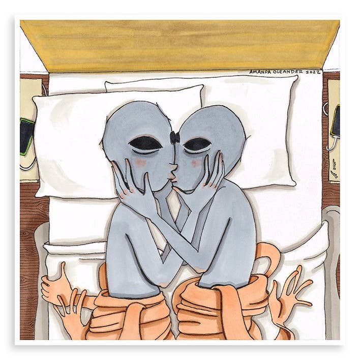 Aliens in Bed for wholesale by Amanda Oleander