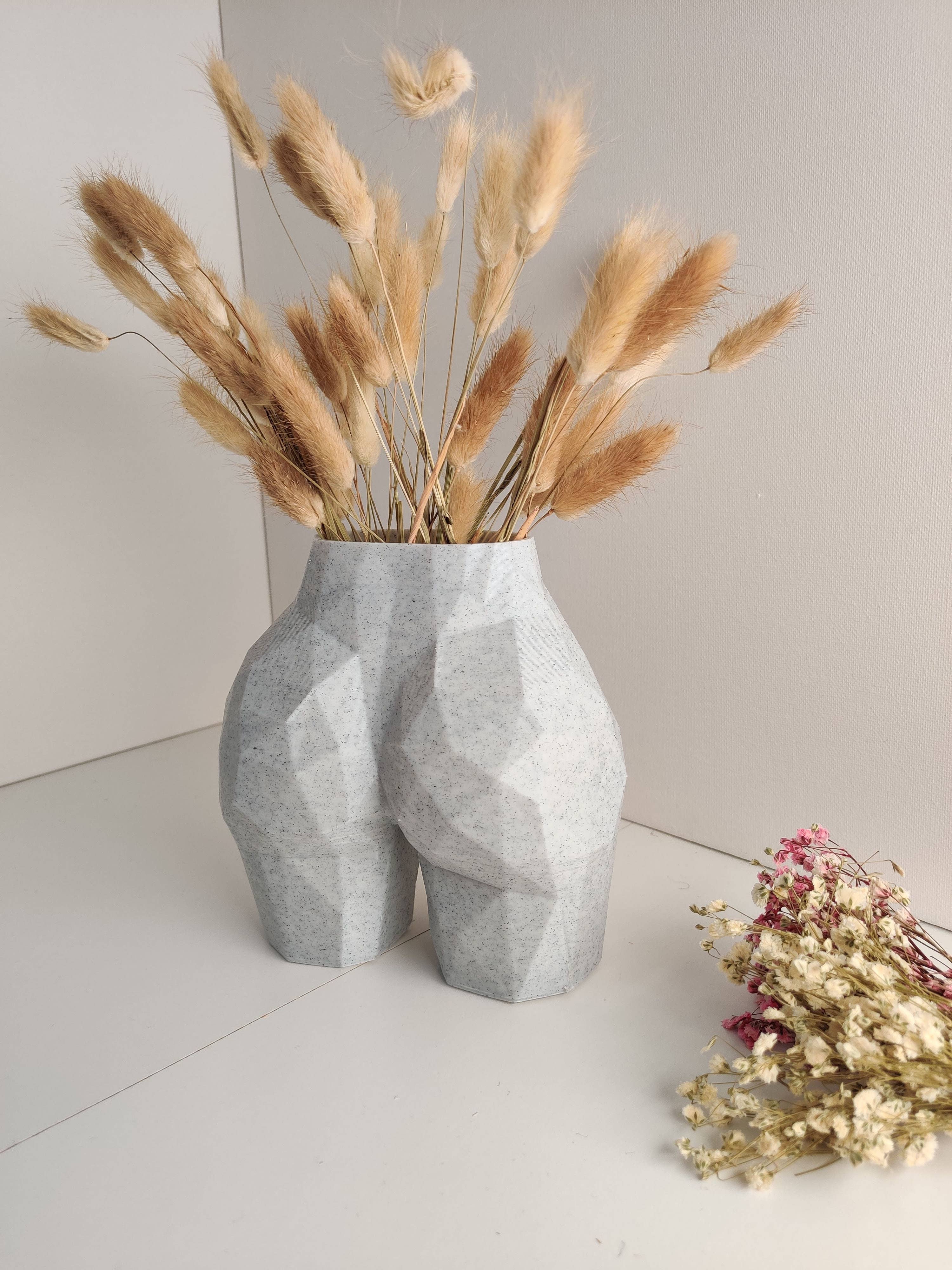 alterly – Engroshandel Vase – Geometrisk Booty Vase - 3D Trykt plast, Marmor4