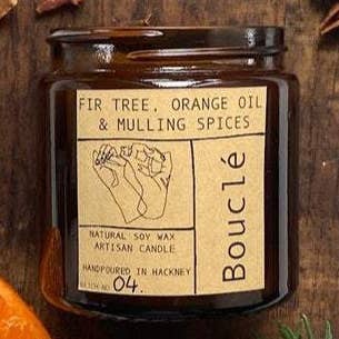 Fir Tree, Orange Oil & Mulling Spices Winter Candle for wholesale by Bouclé