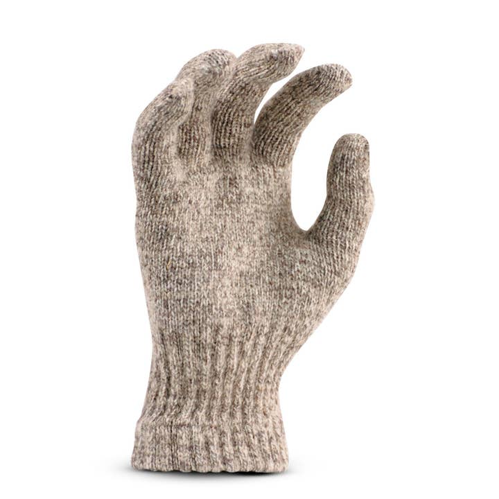 Brown Tweed Handwear Mid Weight Ragg Glove for wholesale on Faire