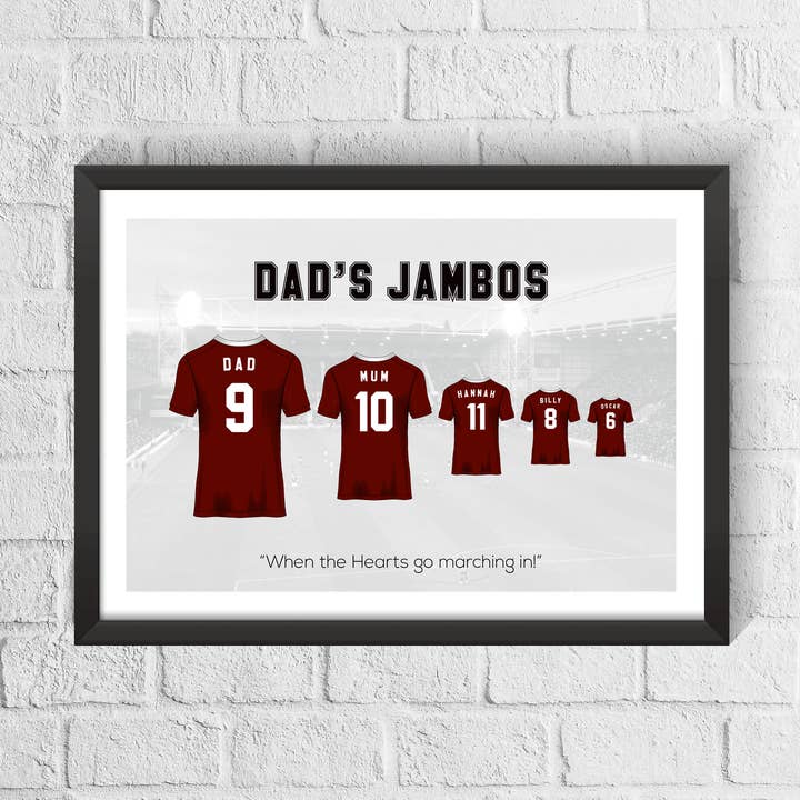 Impressão personalizada da família Hearts por atacado de Man of the Match Football