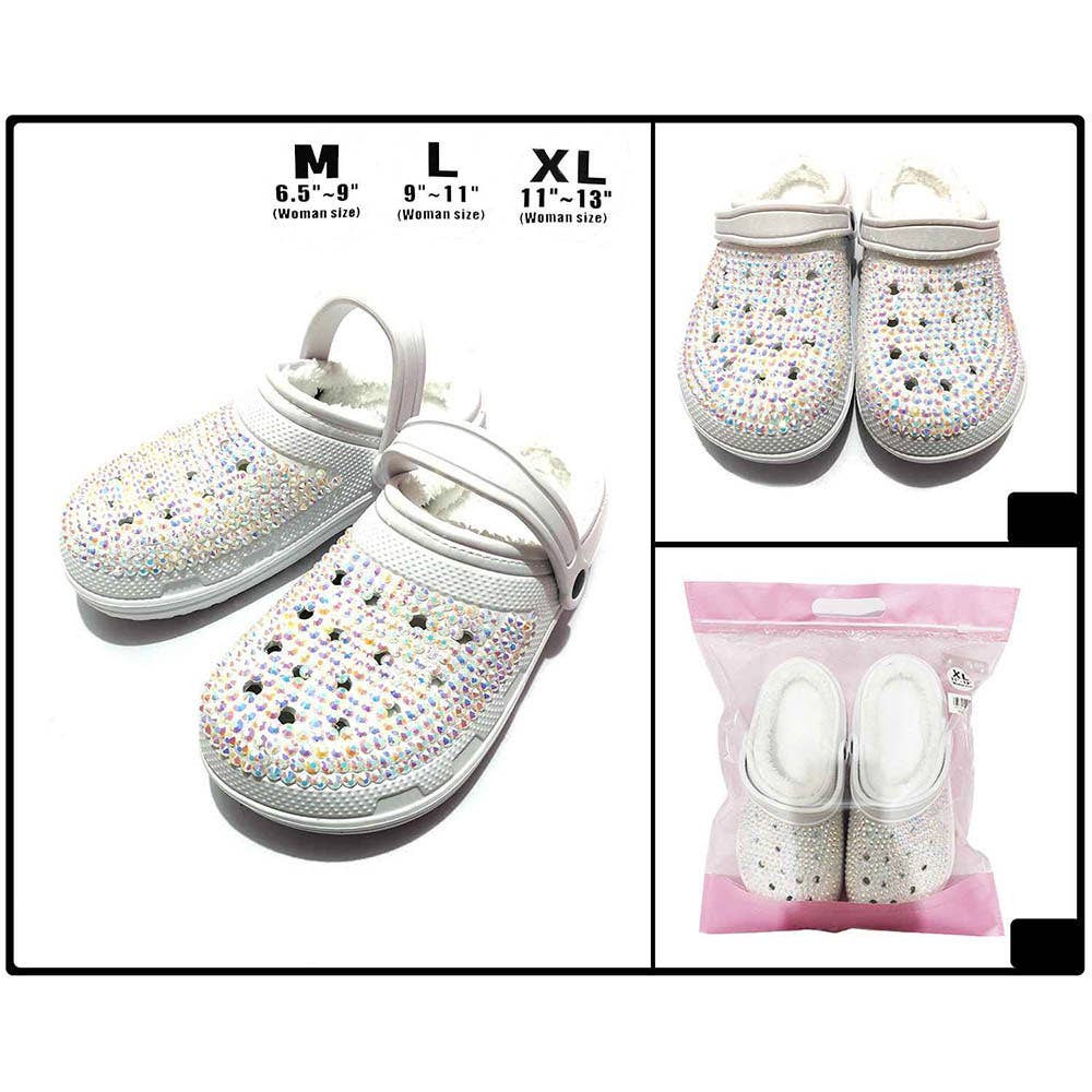 Sensibling Corp. - Wholesale Sandals - Women's - Bling Solid Faux Fur Rubber Sandals
9