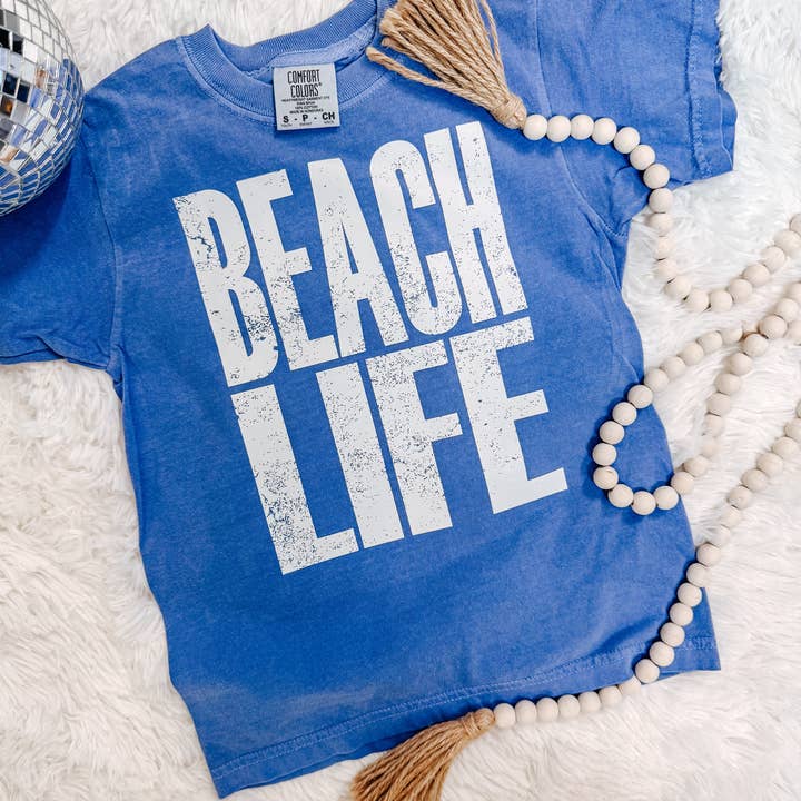 Strandleven Zomer Kinder Comfort Colors Grafisch T-shirt voor wholesale door ZZ Threadz