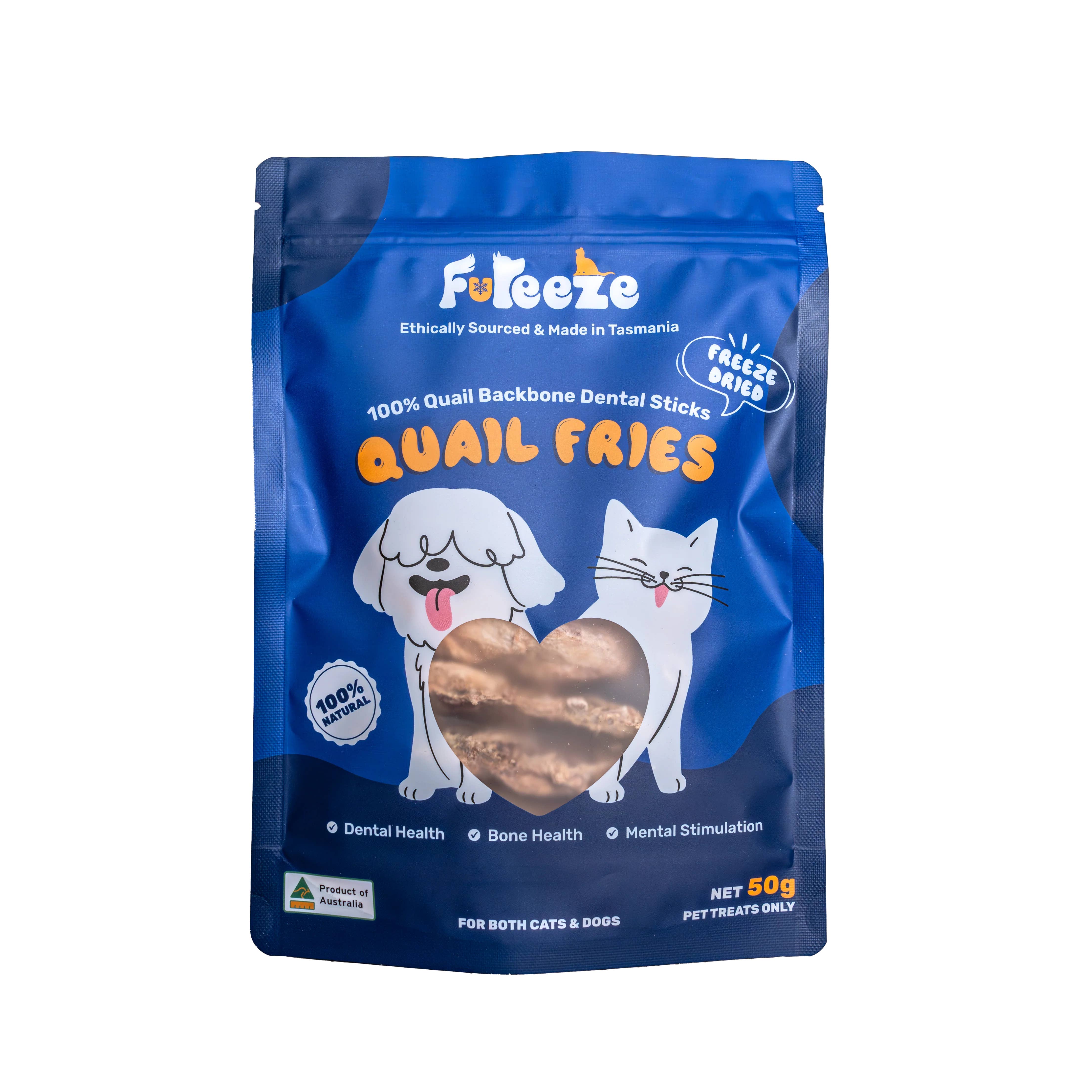 Fureeze - Wholesale Pet treats – Dog - 50g Freeze Dried Quail Backbones By Fureeze™ For Cats & Dogs