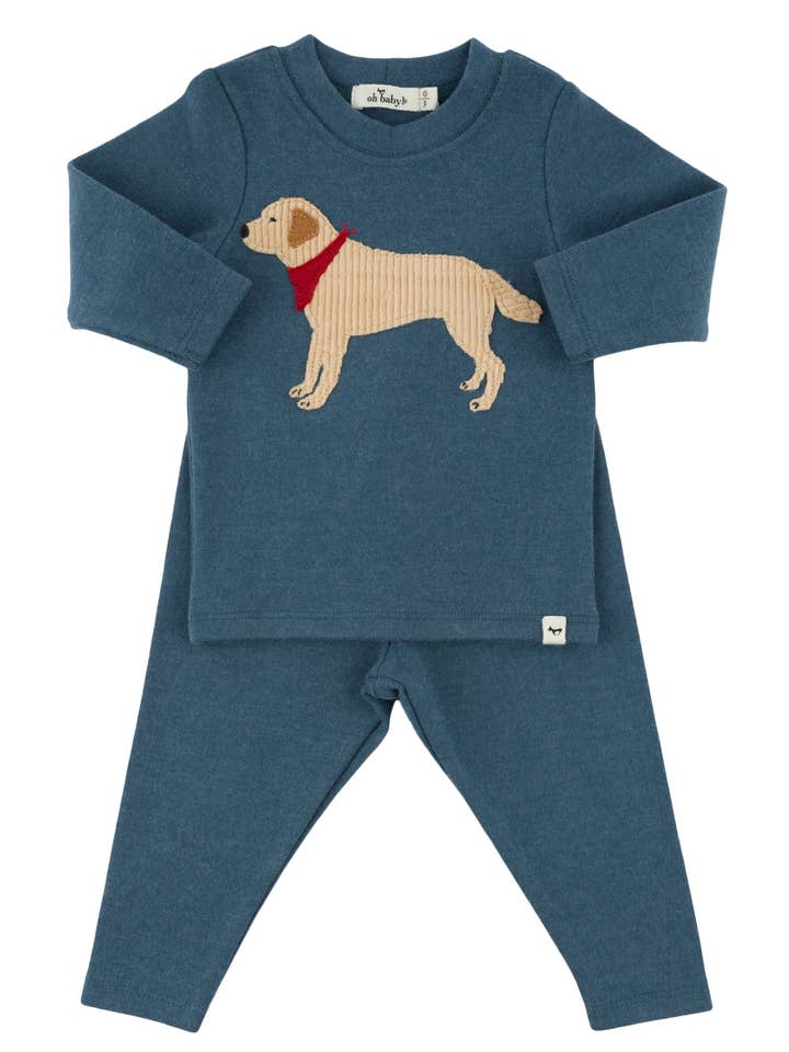 oh baby! Two Piece Set - Lab Bandana - Ocean and other Purchase Wholesale the blank lab. Free Returns & Net 60 Terms on Faire trending on Faire.