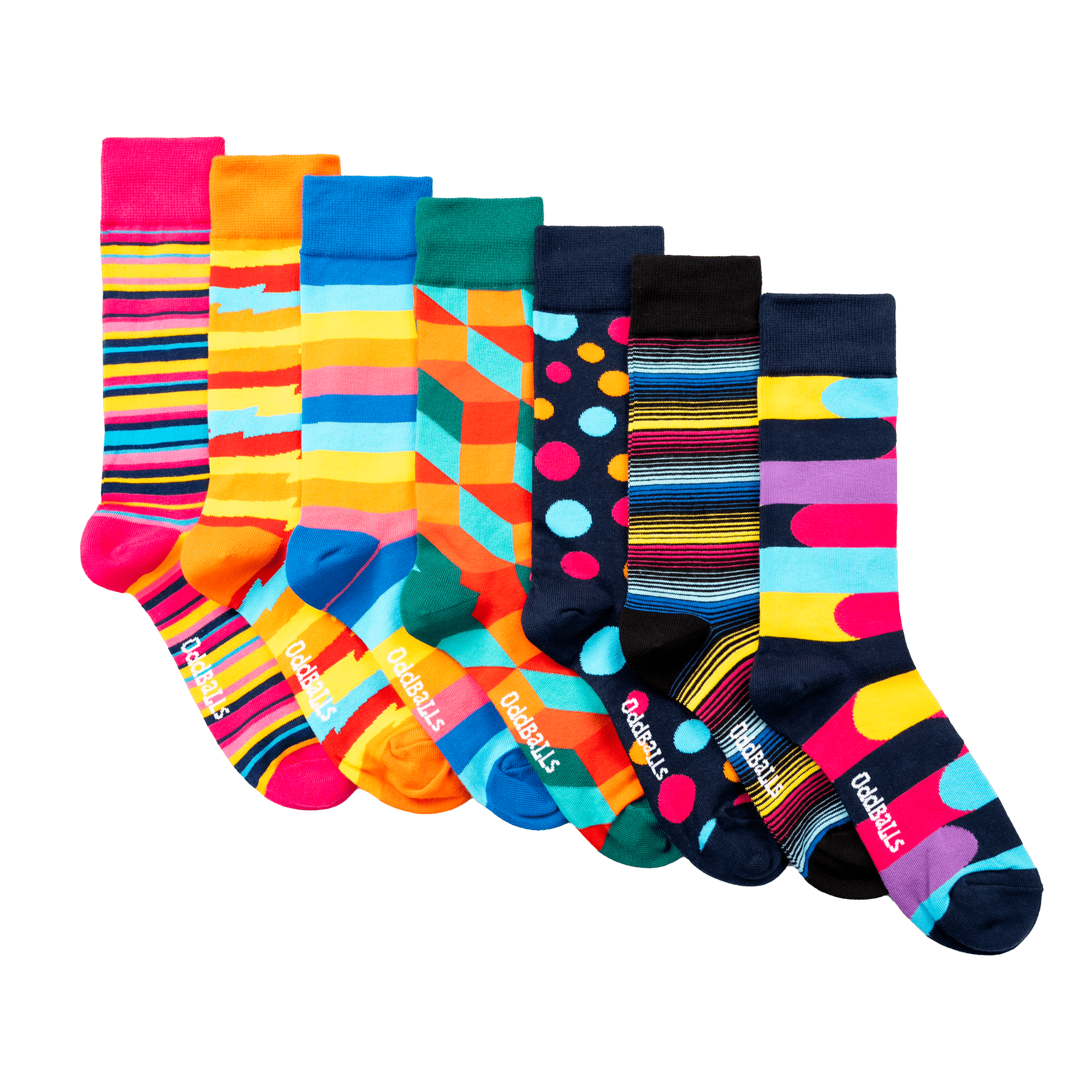 OddBalls – wholesale Socks – Unisex – Variety 7 Pack - Socks Bundle0